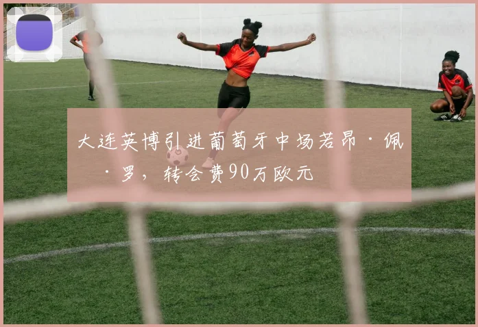 大连英博引进葡萄牙中场若昂·佩德罗，转会费90万欧元